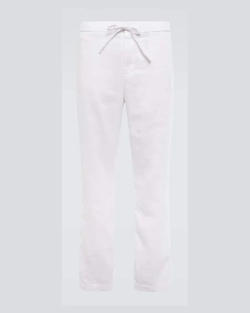 Frescobol Carioca Chinohose Oscar aus Leinen und Baumwolle Weiß
