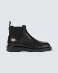 Versace Chelsea Boots aus Leder Schwarz