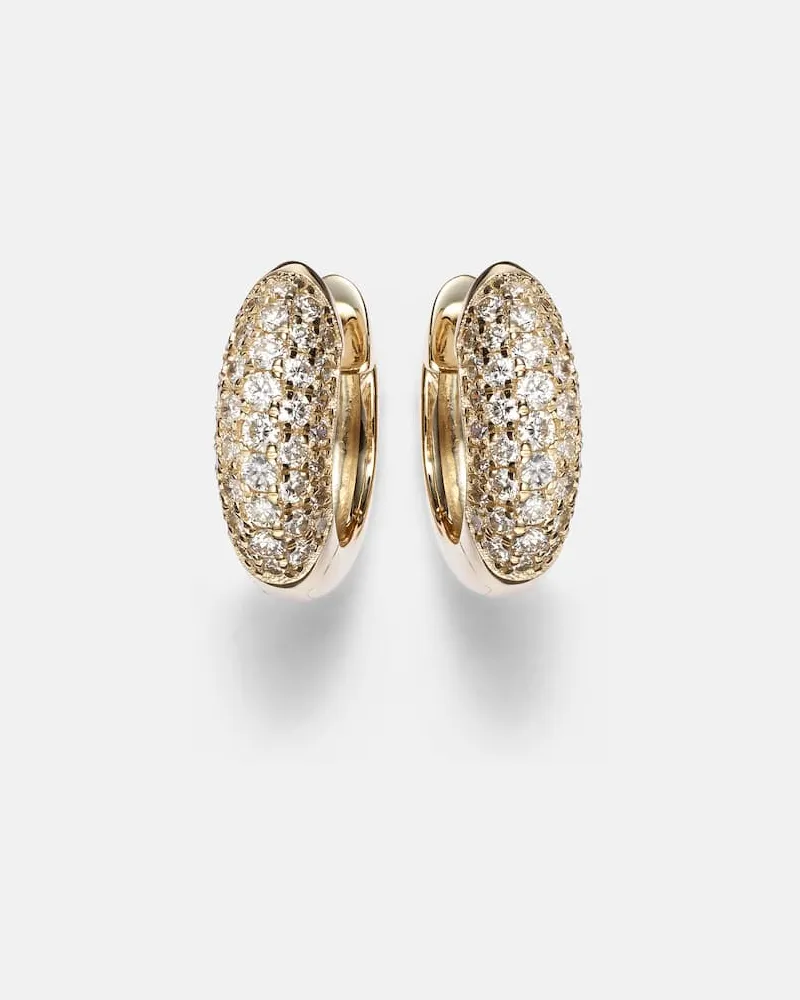 Sydney Evan Ohrringe Puffy aus 14kt Gelbgold mit Diamanten Gold
