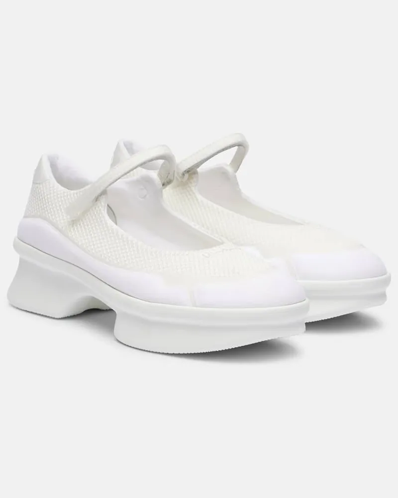 Prada Mary-Jane-Ballerinas Wavy aus Mesh Schwarz