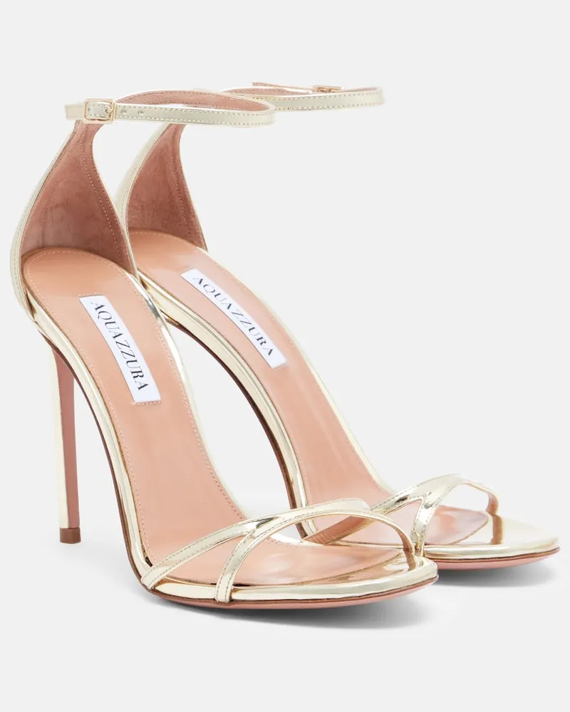 Aquazzura Sandalen Nuda aus Metallic-Leder Gold