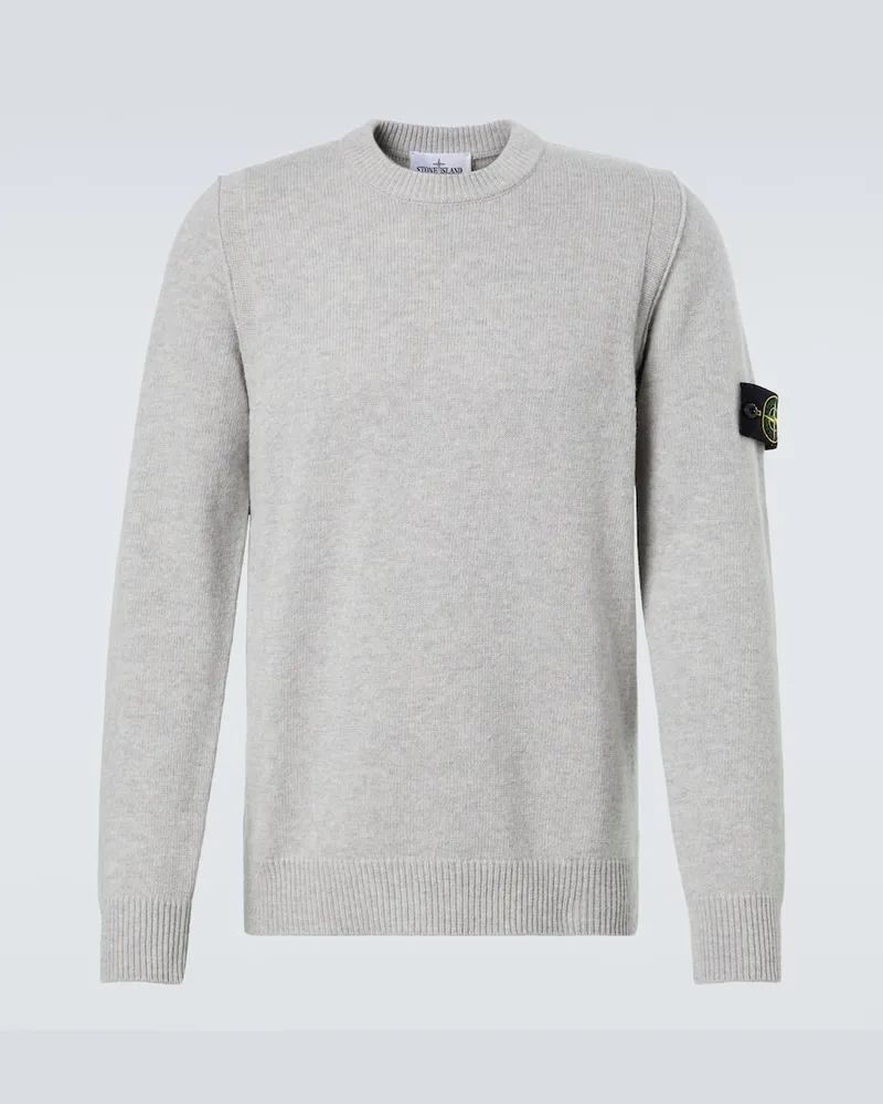 Stone Island Pullover Compass aus einem Wollgemisch Grau