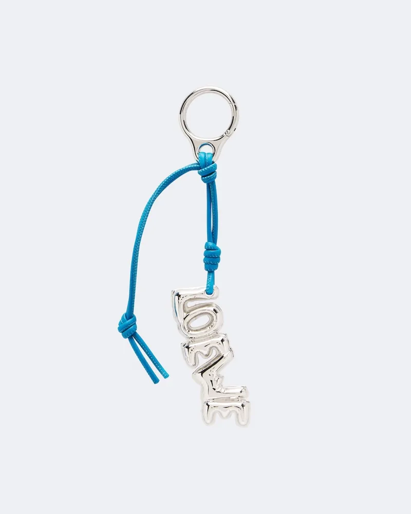 Loewe Taschenanhänger Blown mit Leder Silber