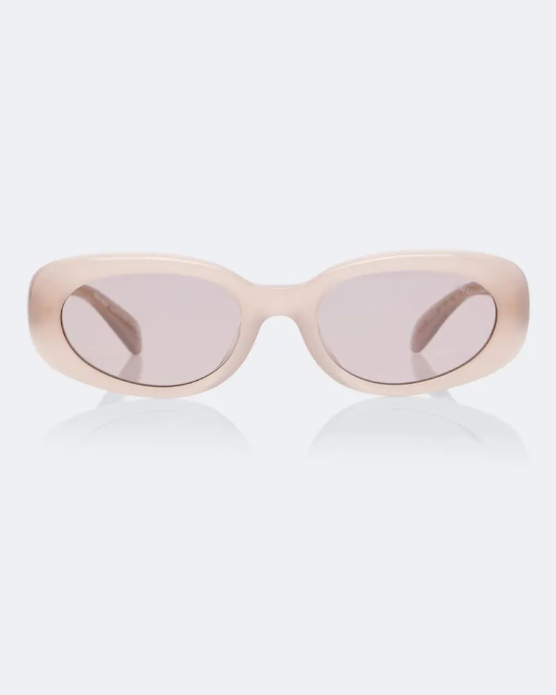 Miu Miu Ovale Sonnenbrille Signature Rosa