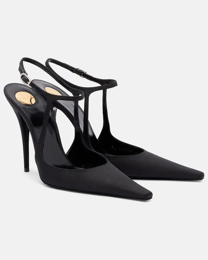 Saint Laurent Slingback-Pumps Manon 110 Schwarz