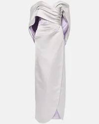 Carolina Herrera New York Robe aus Satin Lila