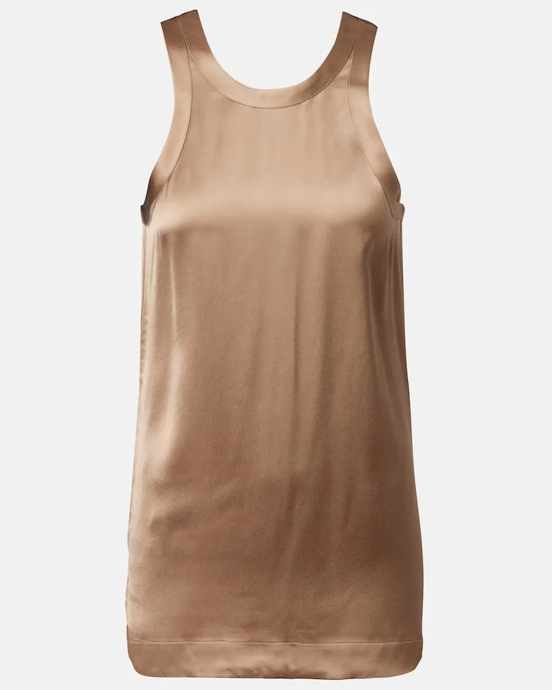 Totême Top aus Satin Beige