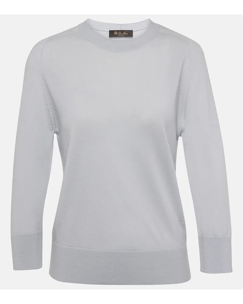 Loro Piana Pullover Piuma aus Kaschmir Blau