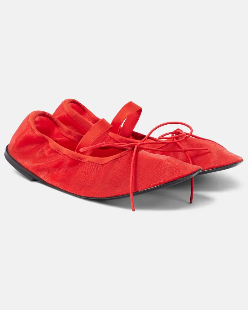 Proenza Schouler Mary-Jane-Ballerinas Glove aus Mesh Rot