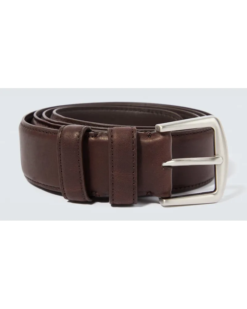 Loro Piana Gürtel Alsavel aus Leder Braun