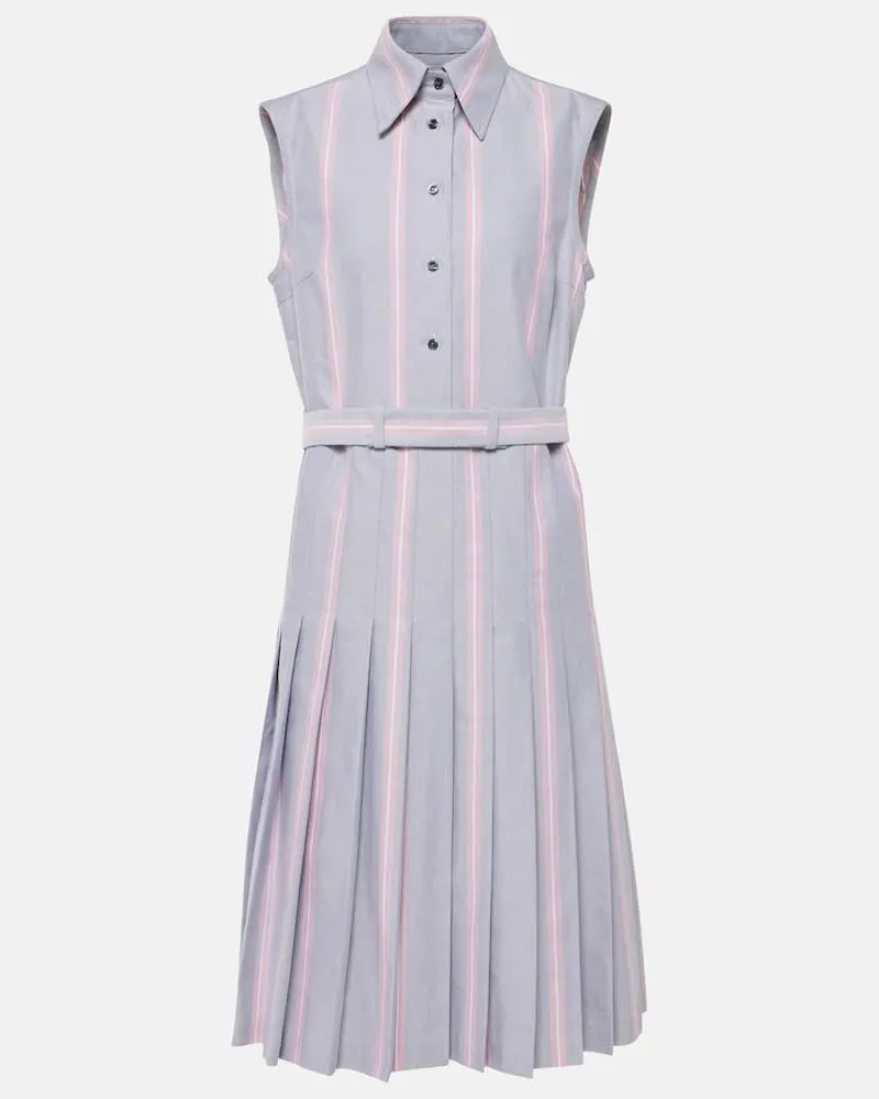 Thom Browne Midikleid aus Baumwolle Weiß