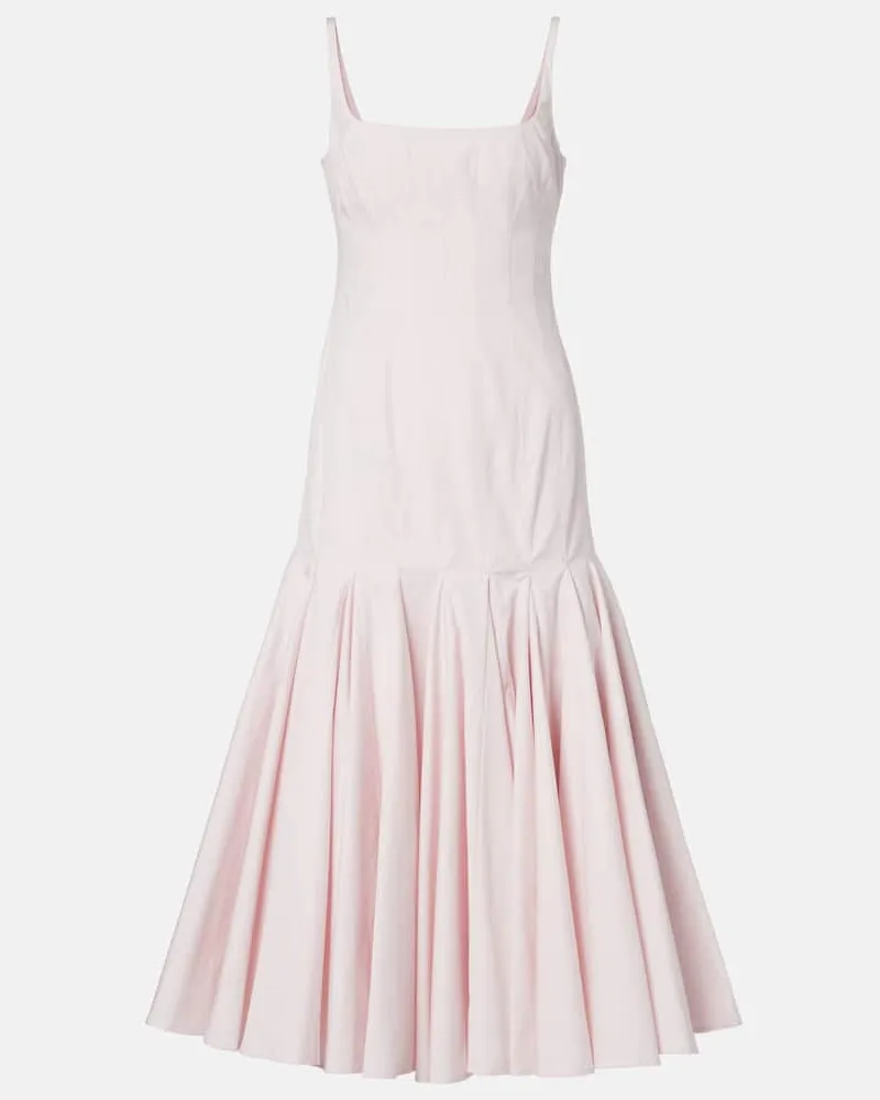 Jacquemus Midikleid Agave aus Baumwolle Rosa