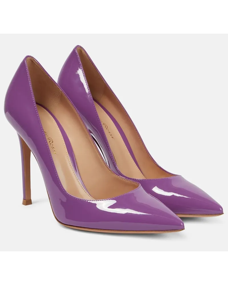 Gianvito Rossi Pumps Gianvito 105 aus Lackleder Lila