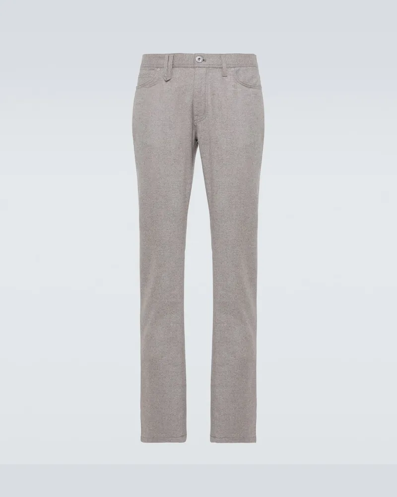 Brioni Hose Asolo aus Wollflanell Grau