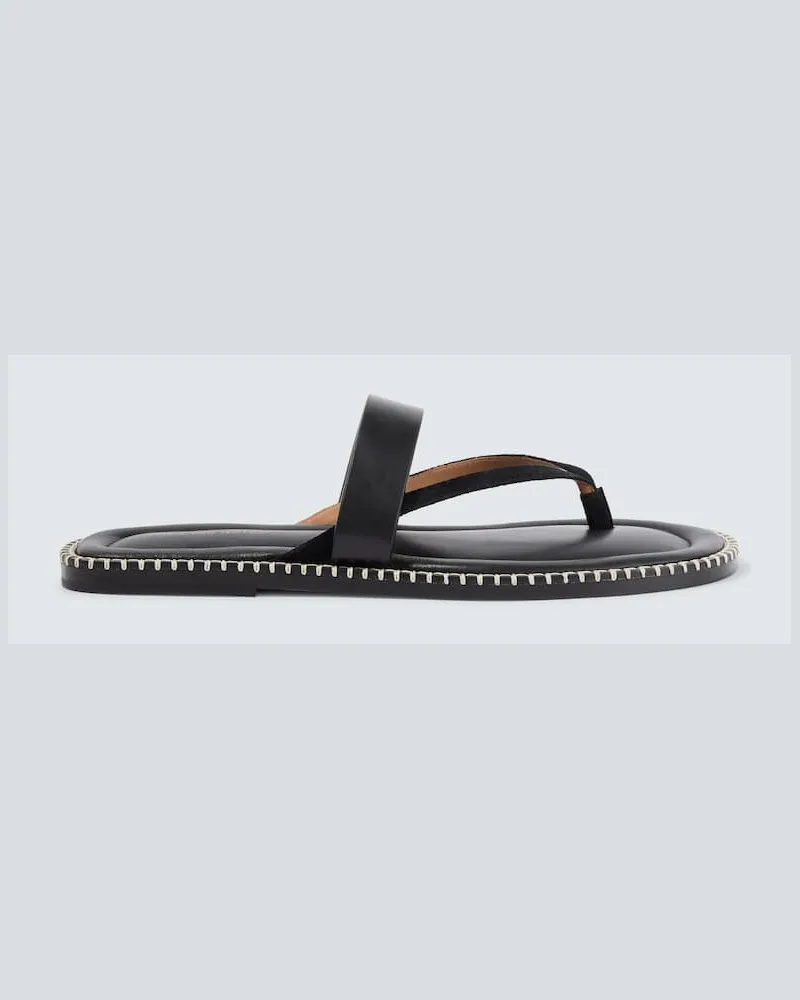 Dries van Noten Sandalen aus Leder Schwarz
