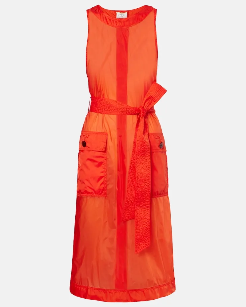 Saint Laurent Hemdblusenkleid Orange