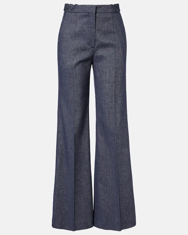 Dorothee Schumacher Schlaghose Fluid Denim Blau