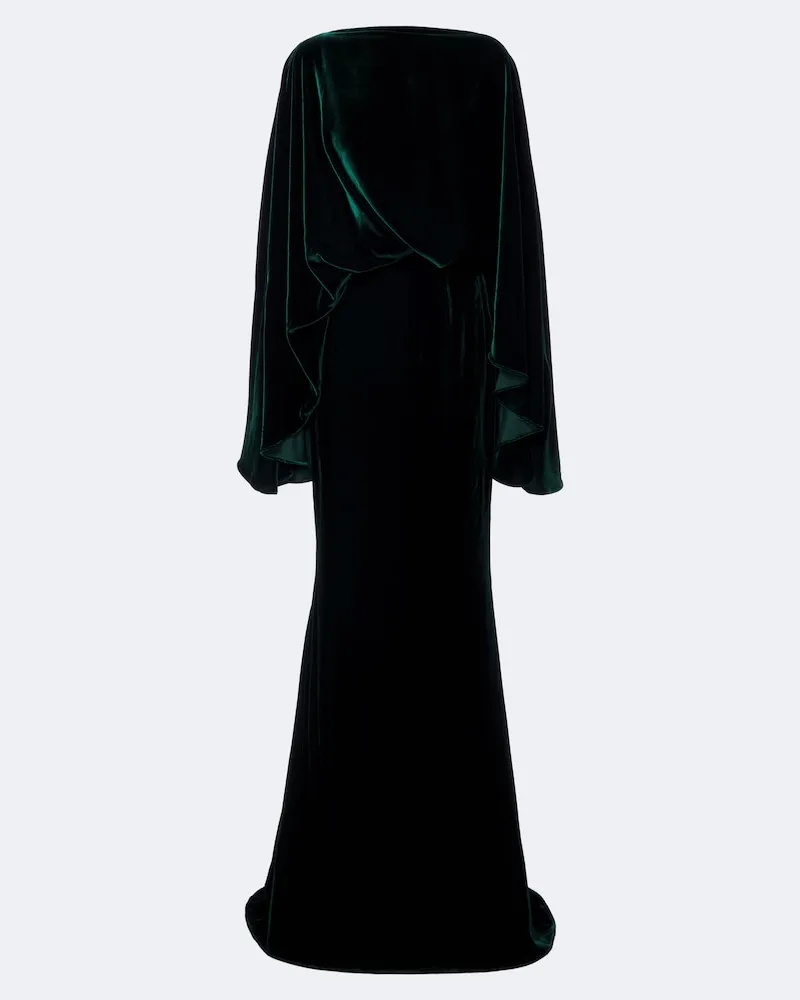 Taller Marmo Robe aus Samt Grün