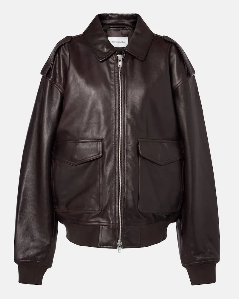 FRANKIE Shop Lederjacke Viper Violett