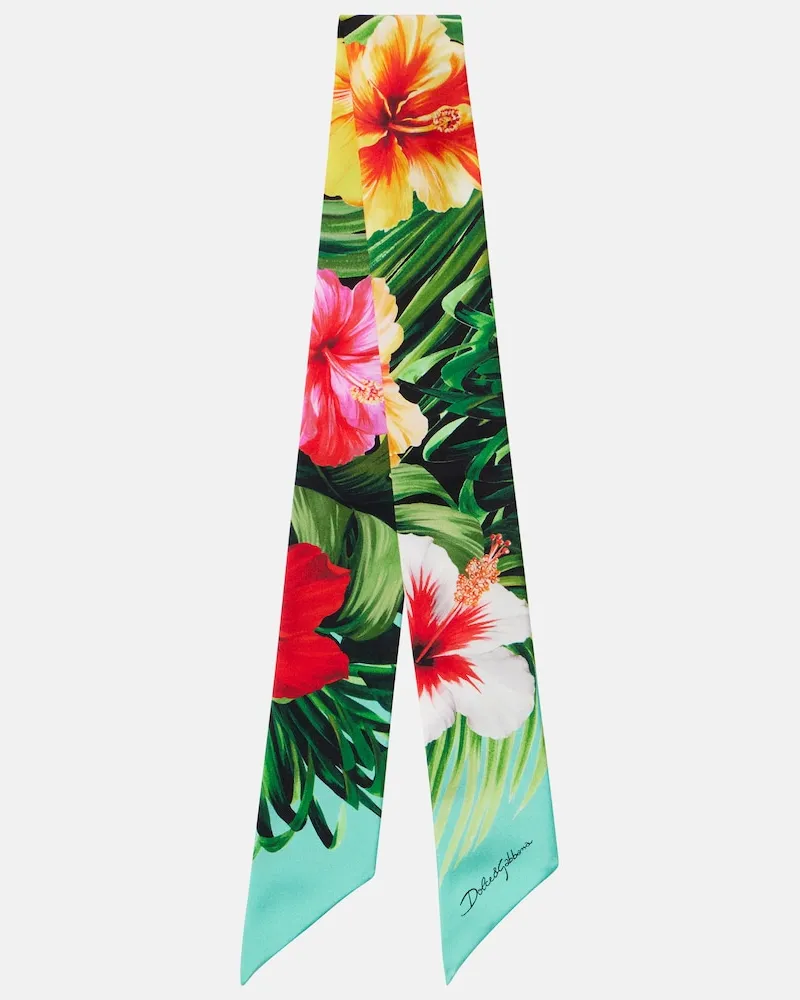 Dolce & Gabbana Tuch aus Seiden-Twill Multicolor