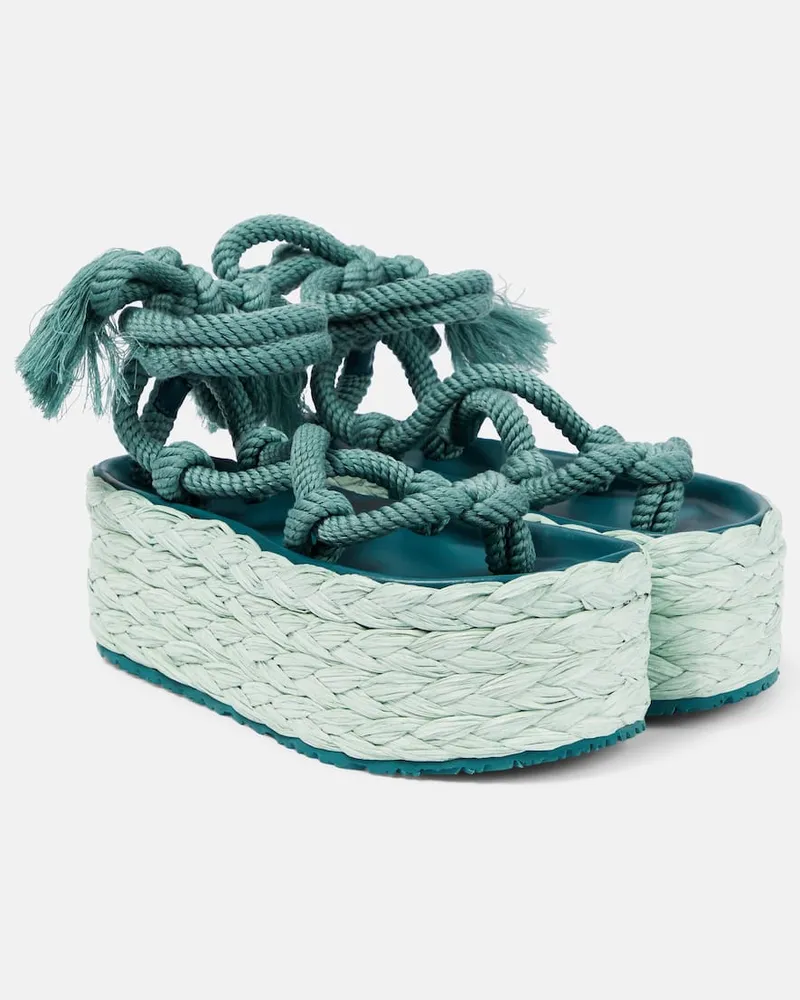 Isabel Marant Plateausandalen Elif Grün