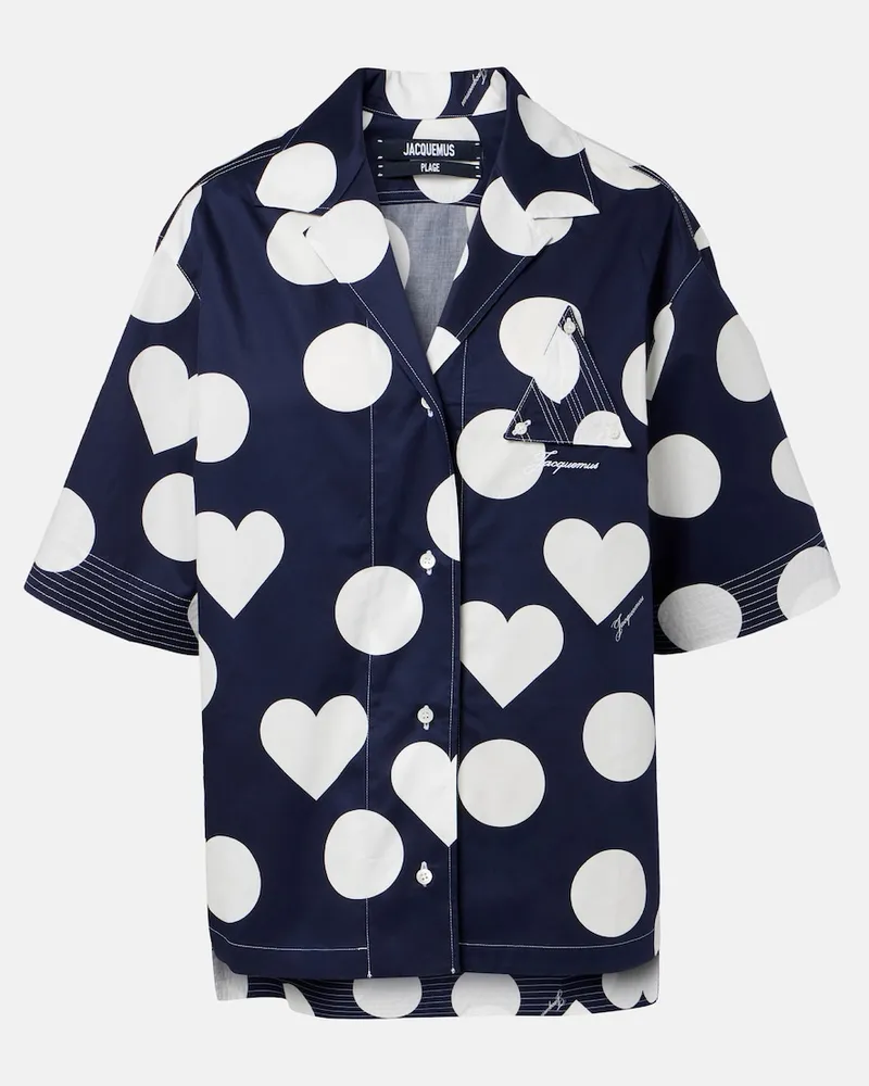 Jacquemus Hemd Marin aus Baumwollpopeline Blau