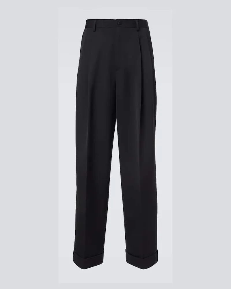 Dolce & Gabbana Anzughose aus Gabardine Schwarz