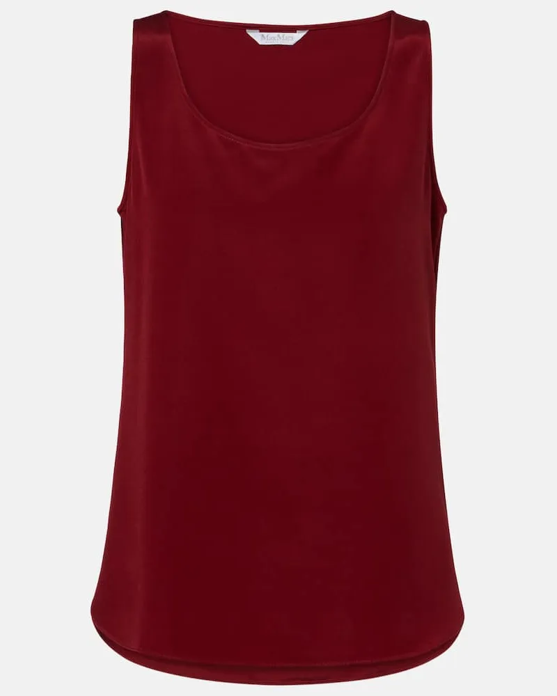 Max Mara Top Pecora aus einem Seidengemisch Burgunderrot