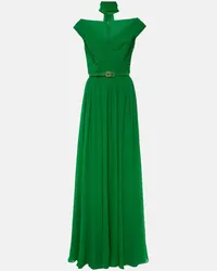 Elie Saab Robe aus Seide Gruen