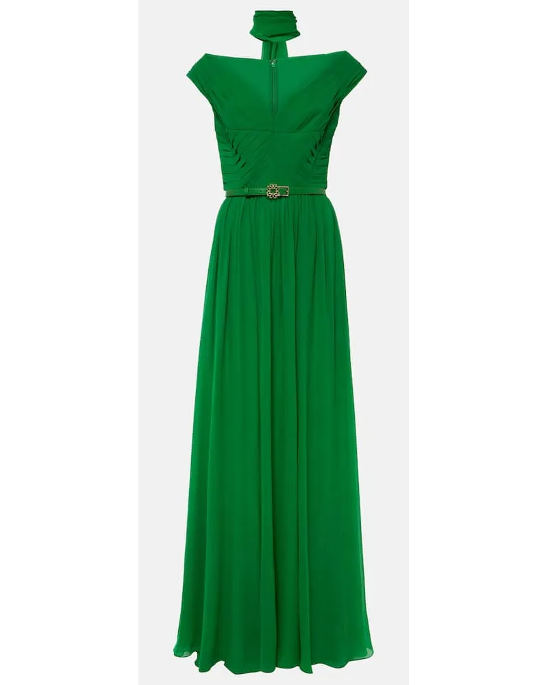 Elie Saab Robe aus Seide Gruen