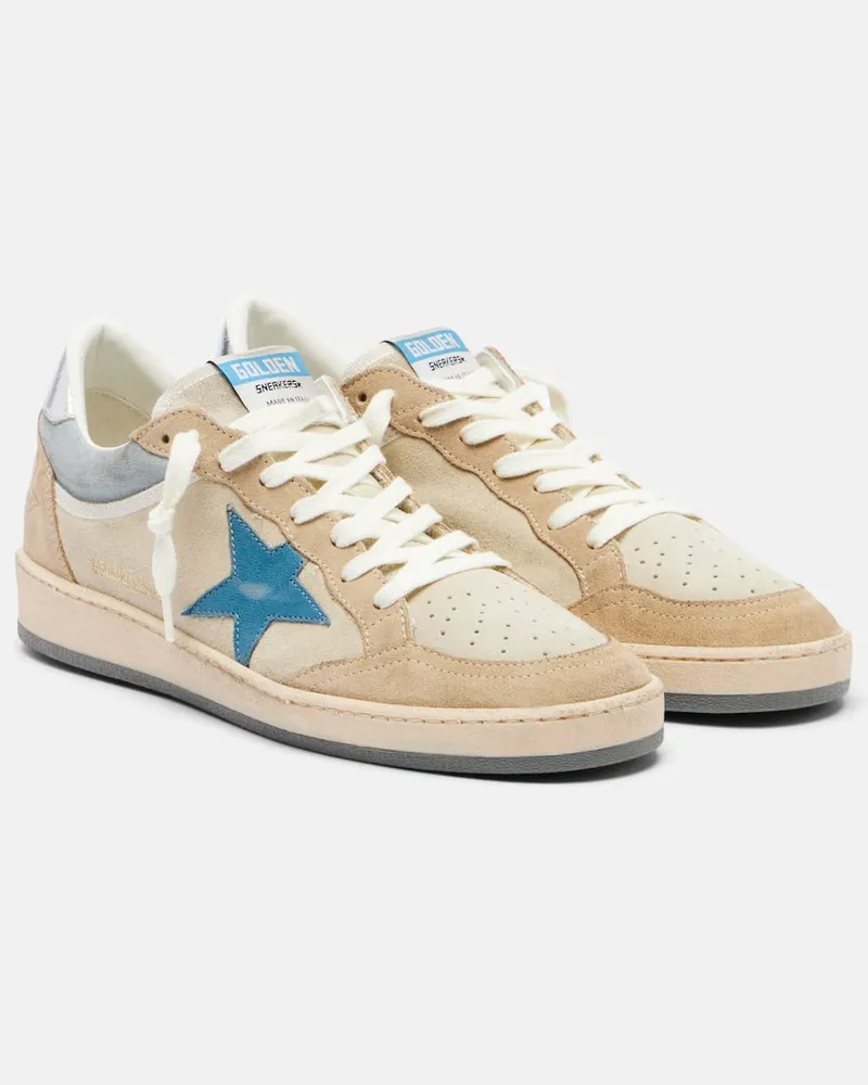Golden Goose Sneakers Ball Star aus Veloursleder Beige