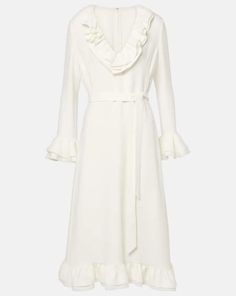 Valentino Garavani Midikleid aus Cady Couture Weiß