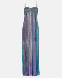 Missoni Maxikleid aus Strick mit Pailletten Multicolor