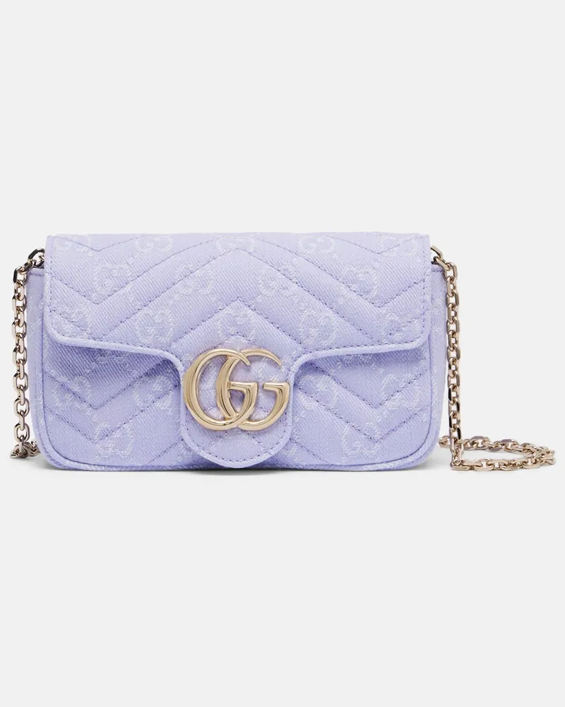 Gucci Schultertasche GG Marmont Mini Lila
