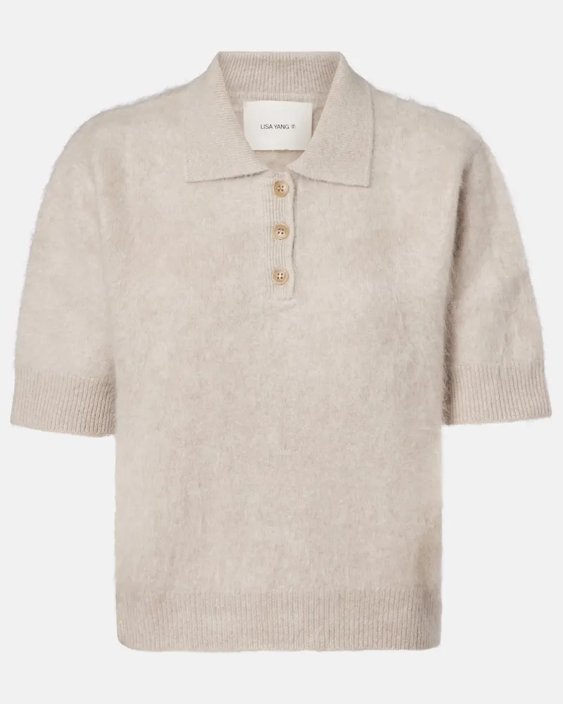 Lisa Yang Polopullover Carolyn aus Kaschmir Beige