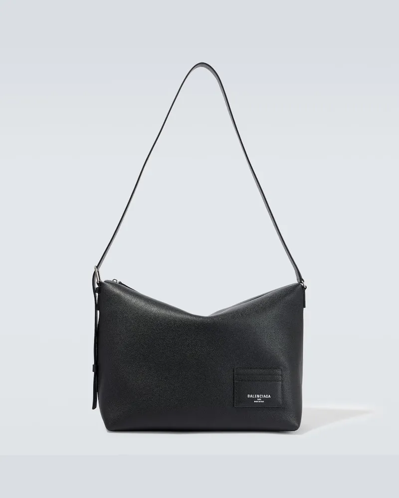 Balenciaga Messenger Bag Credit Large aus Leder Schwarz