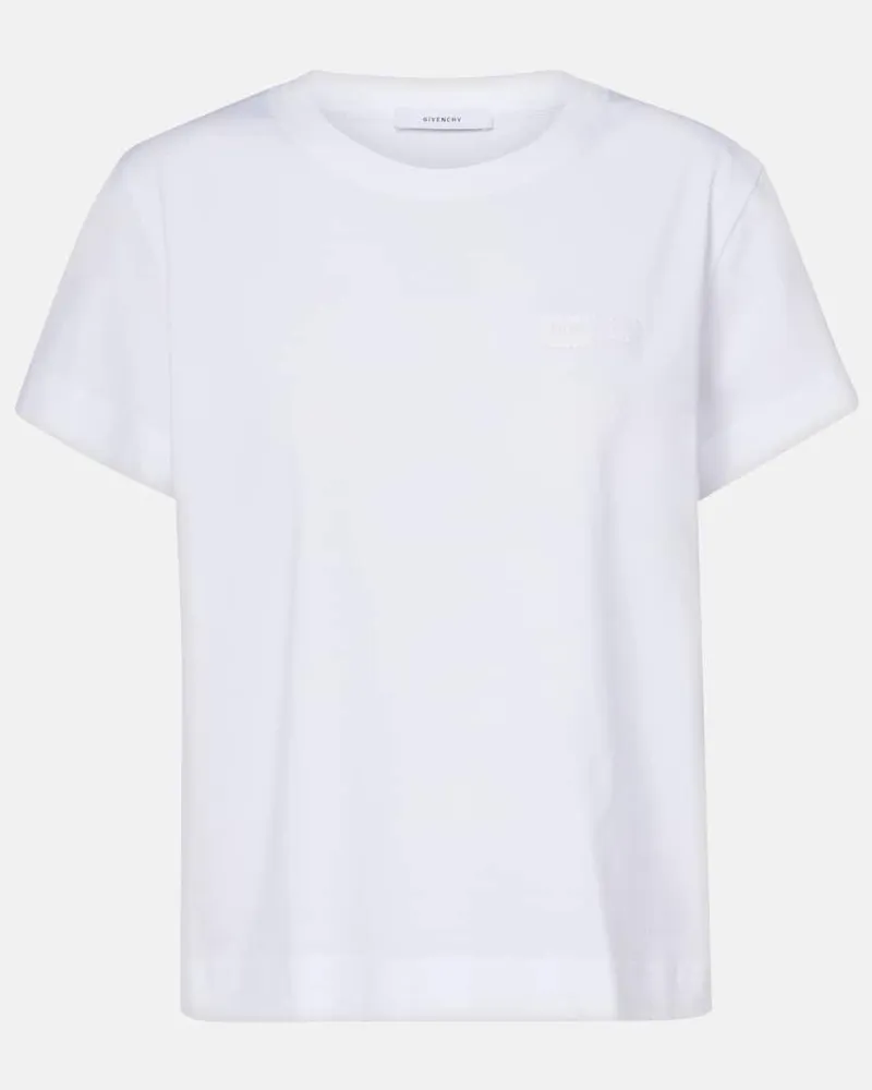 Givenchy T-Shirt aus Baumwoll-Jersey Weiß