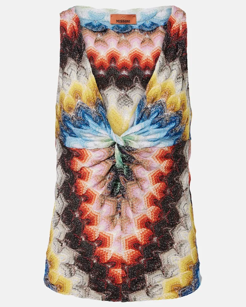 Missoni Top aus Häkelstrick Multicolor