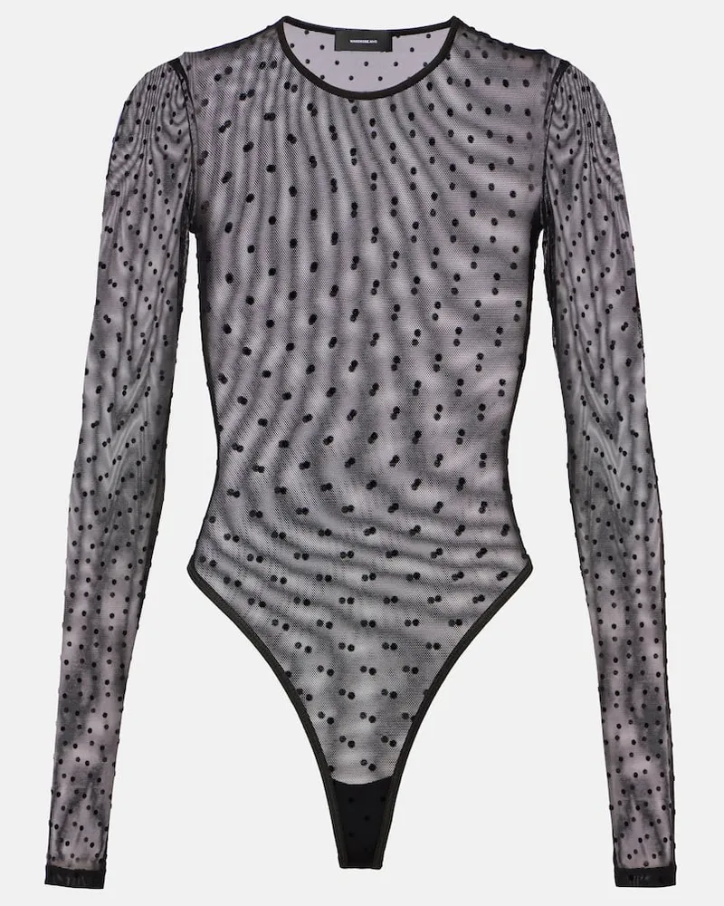 WARDROBE.NYC Body aus Mesh Schwarz