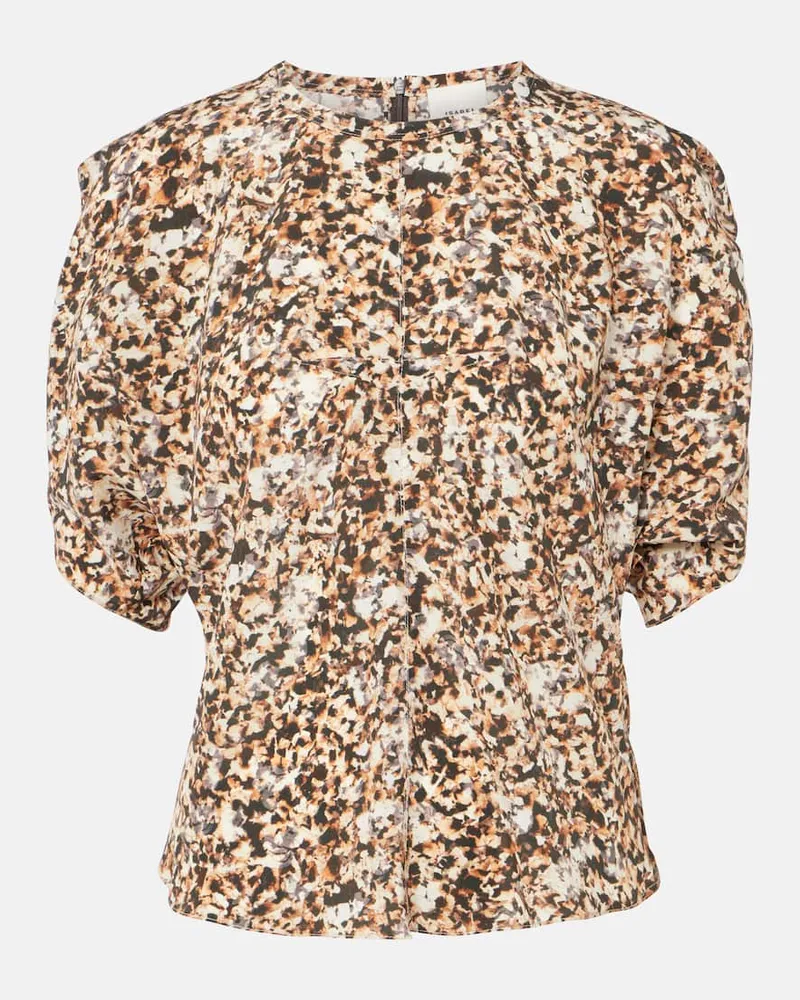Isabel Marant Bluse Karlita aus einem Seidengemisch Neutral