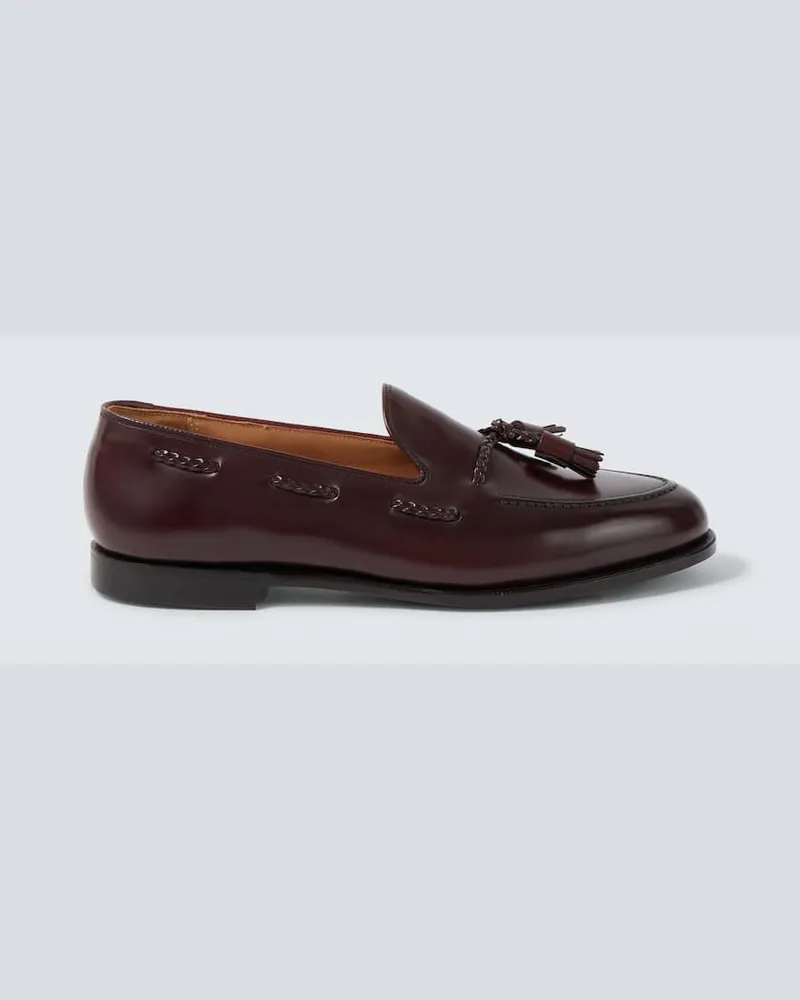 George Cleverley Loafers Aidan aus Leder Burgunderrot