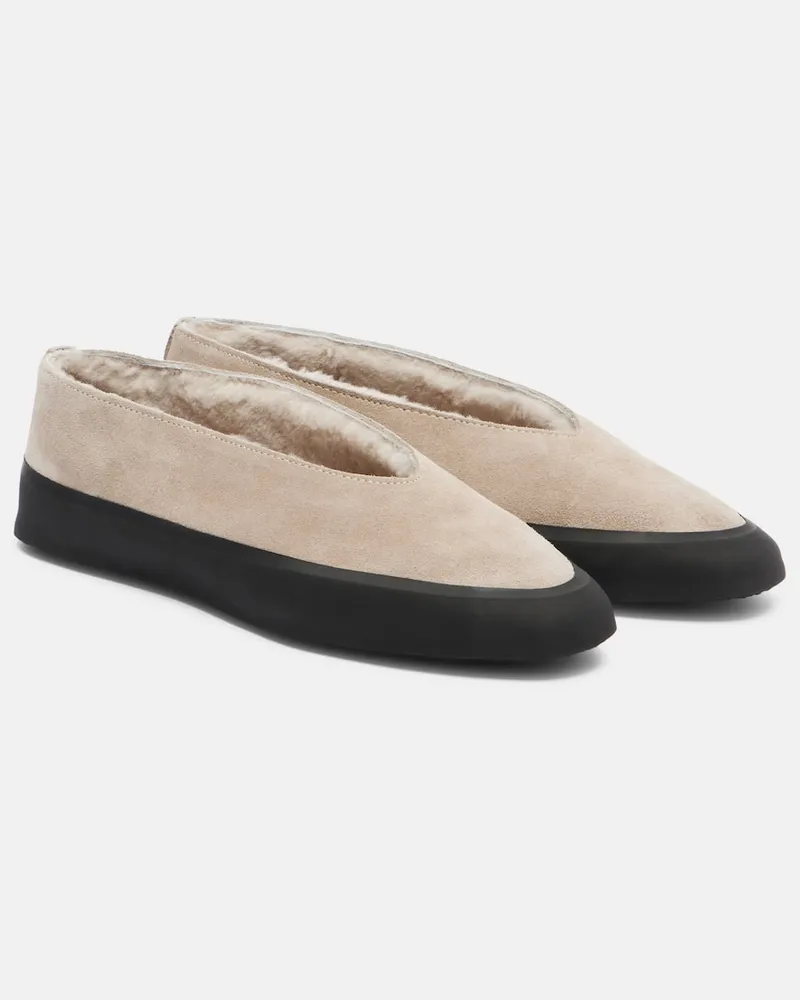 Le Monde Béryl Le Monde Béryl Ballerinas Apres Ski mit Shearling Beige