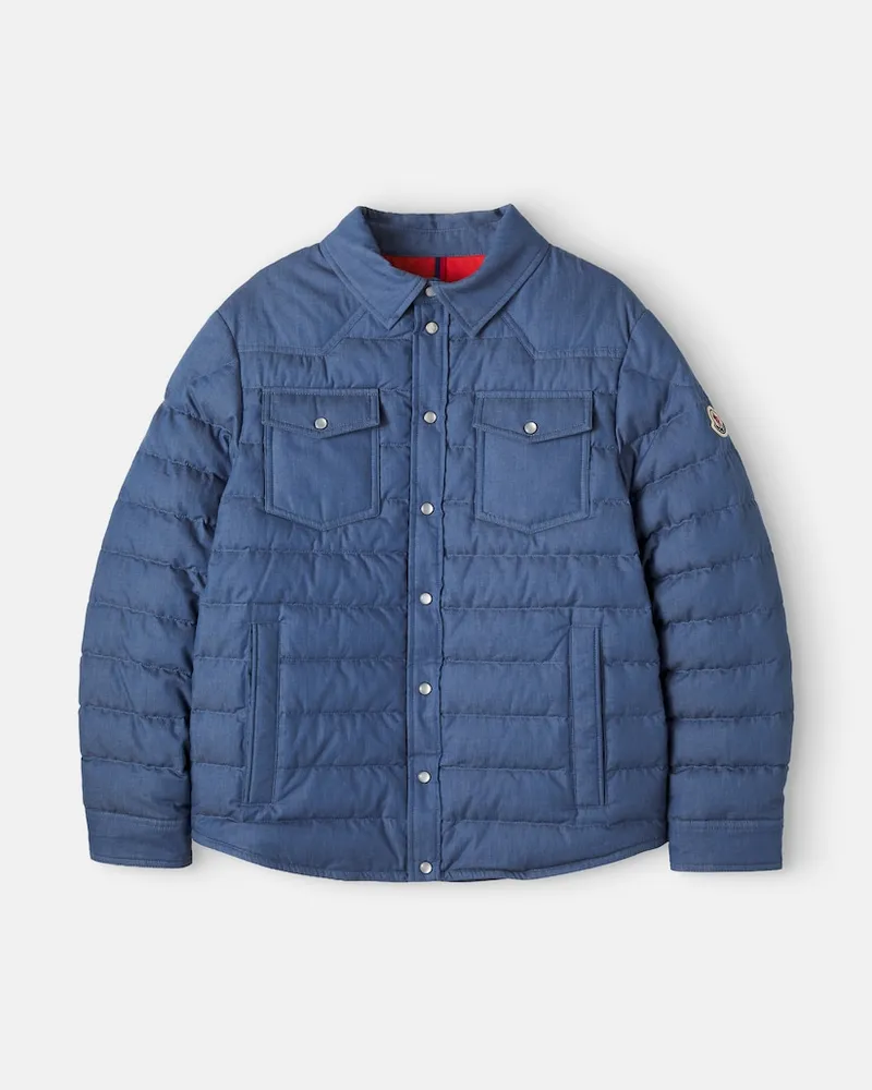 Moncler Jacke Tiriol aus Baumwolle Blau