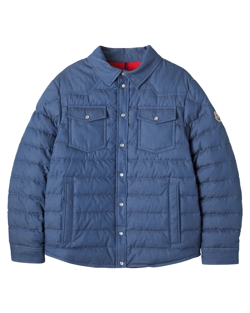 Moncler Jacke Tiriol aus Baumwolle Blau