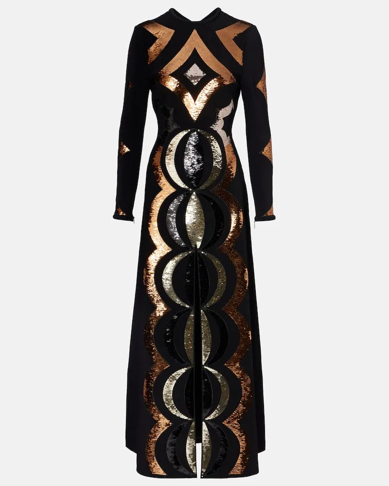 Emilio Pucci Robe mit Pailletten Schwarz