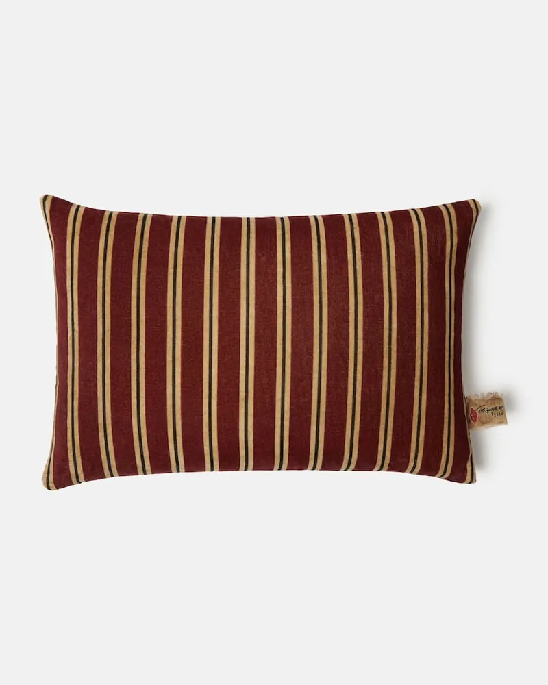 The House of Lyria Kissen Glisente aus Baumwolle und Leinen Rot