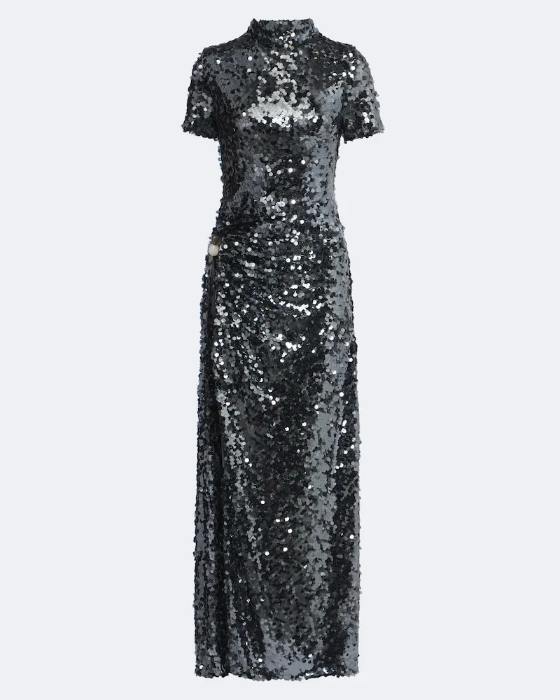 Christopher Esber Robe Opaline mit Pailletten Silber