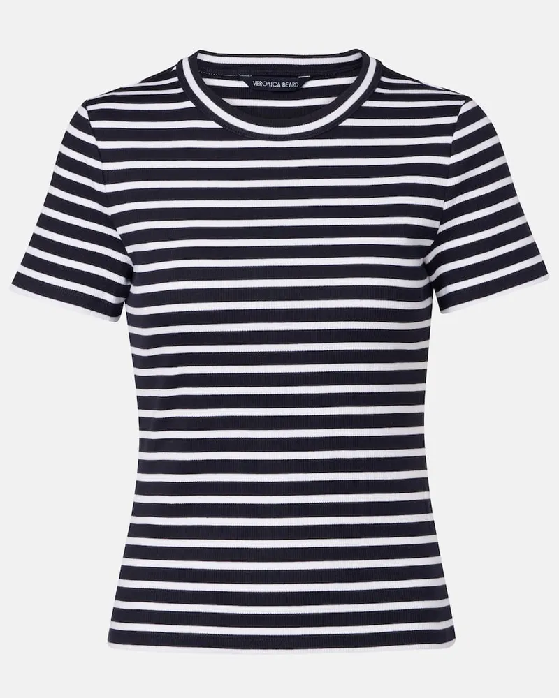 Veronica Beard T-Shirt Pruitt aus einem Baumwollgemisch Schwarz