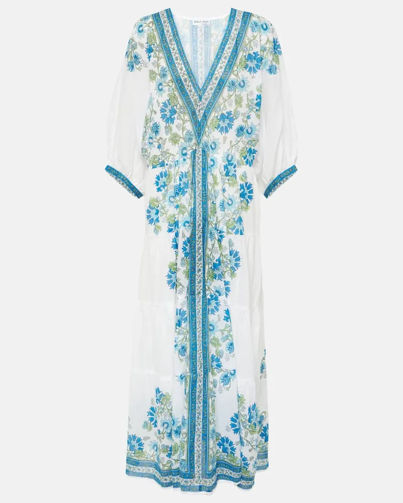 Juliet Dunn Maxikleid aus Baumwolle Weiß