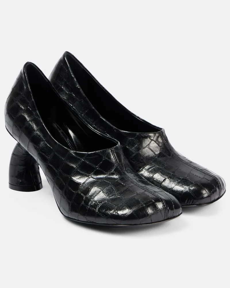 Dries van Noten Pumps 75 aus Leder Gold